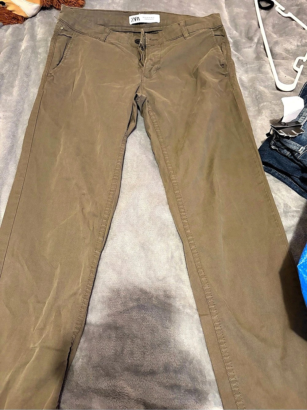 Zara Women's Straight Leg Cotton Pants Size Medium